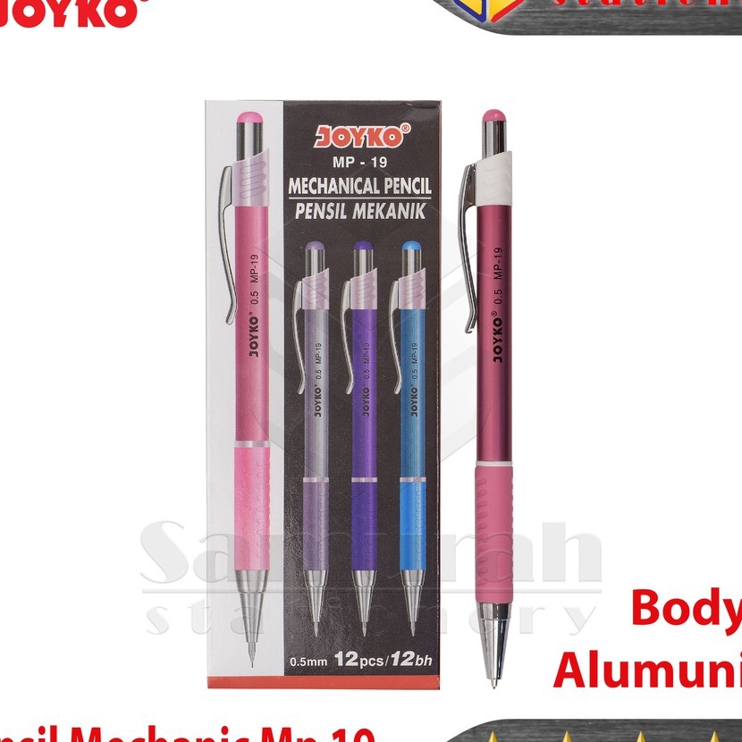 

KF7 Pensil Mekanik Joyko MP19 5 mm Per Lusin Mechanical Pencil MP 19 isi 5 Mili Pensil Cetek isi ulang Kecil