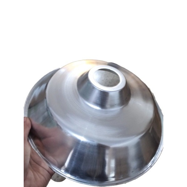 KAP LAMPU GANTUNG JALAN WD ALUMINIUM SILVER E27 OUTDOOR WATERPROOF / KAP SILVER E27