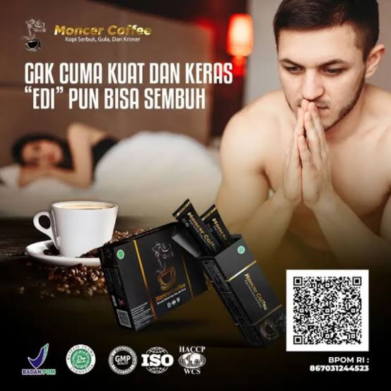 

(1Box isi 8 sachet) MONCEER!!!!!!! COFFEE original kebugaran kesehatan tubuh pria