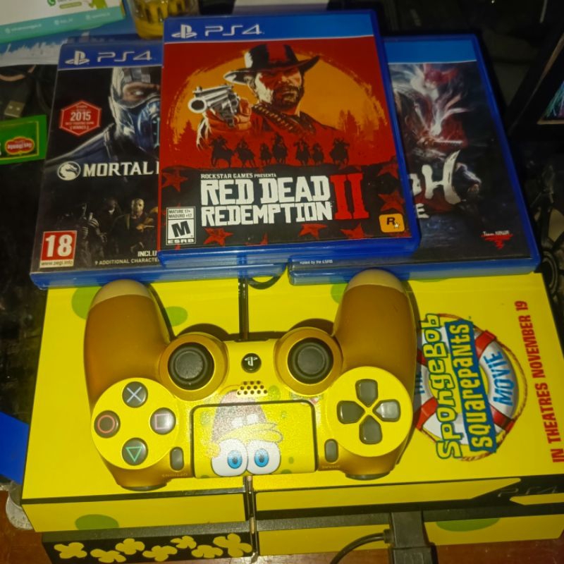 ps4 fat original no box+ 3 BD+ 1stick Normal