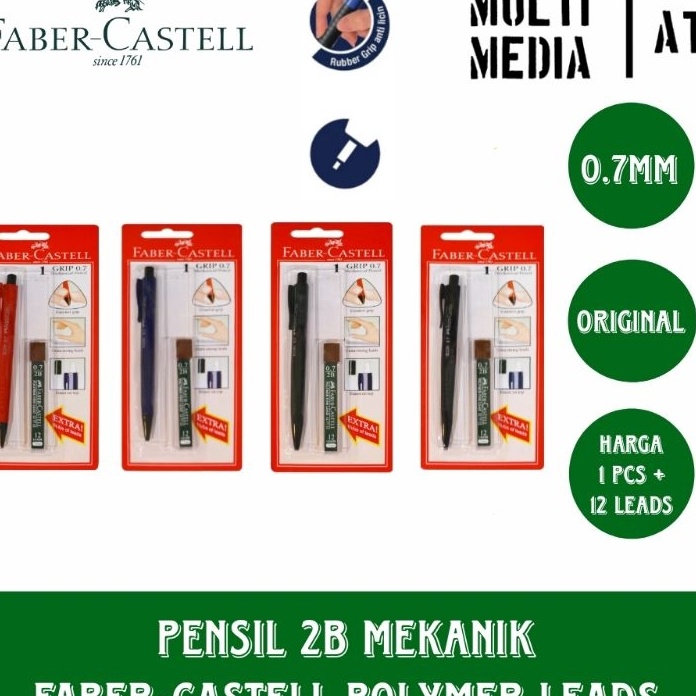 

KP8 FABERCASTELL MECHANICAL PENCIL 7 OPAQUE BLISTER PENSIL MEKANIK REFILL