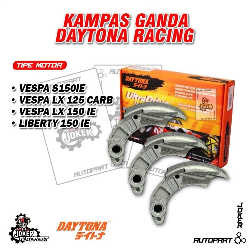 Kampas Ganda Vespa S150IE LX150IE LIBERTY 150IE LX 125 CARB Daytona Kevlar Carbon Vespa Matic