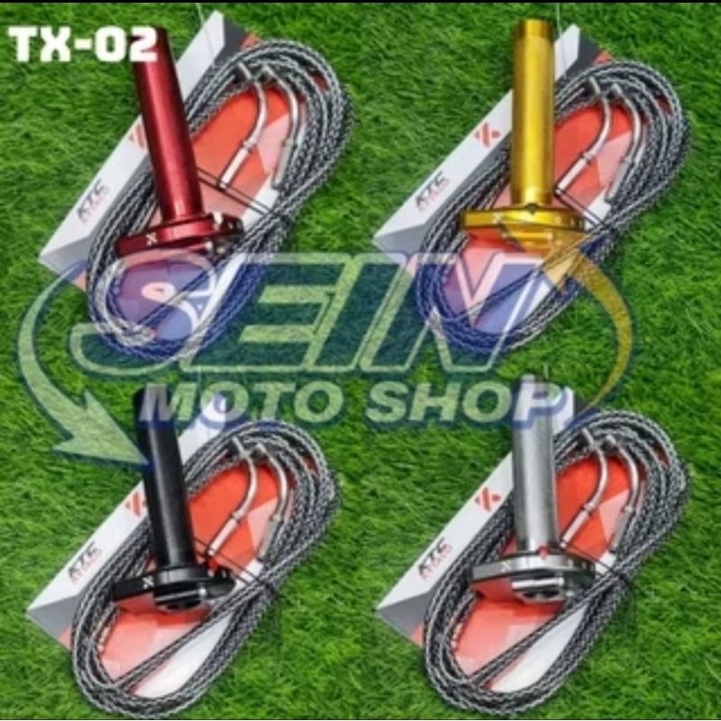 Gas Spontan CNC + Kabel / Carbon TX2 KTC Kytaco Nmax Vario Mio Beat Universal