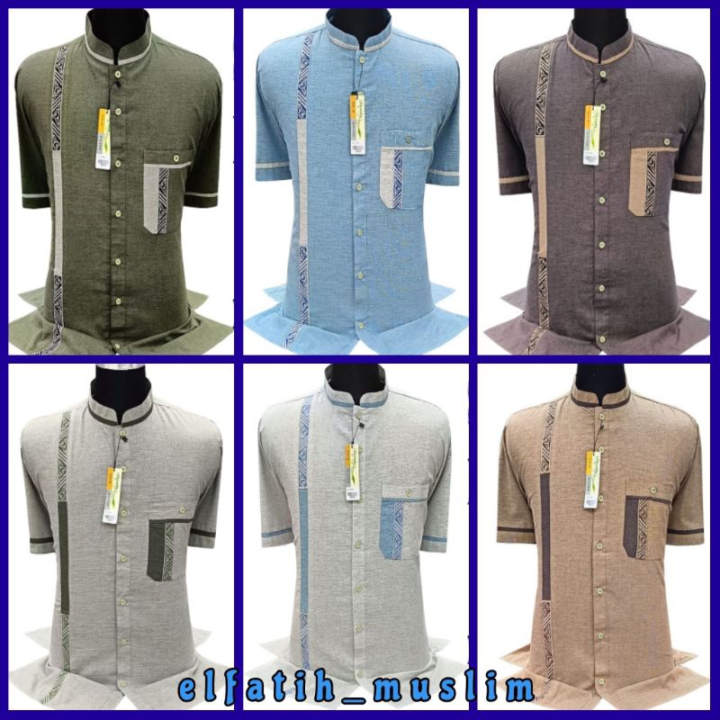 Baju Koko Lengan Pendek Premium Koko Bordir Koko Eternity moslem