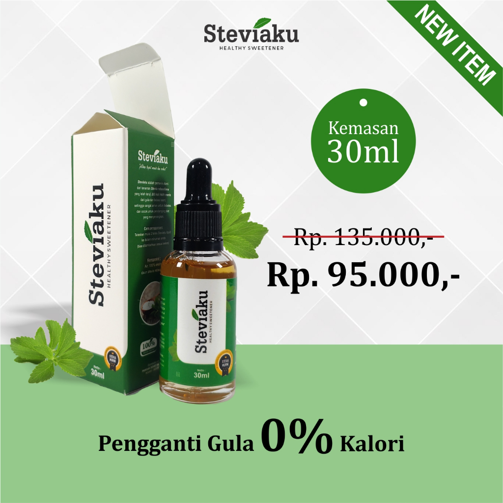 

Pengganti Gula 0 Kalori Stevia Murni 30ml