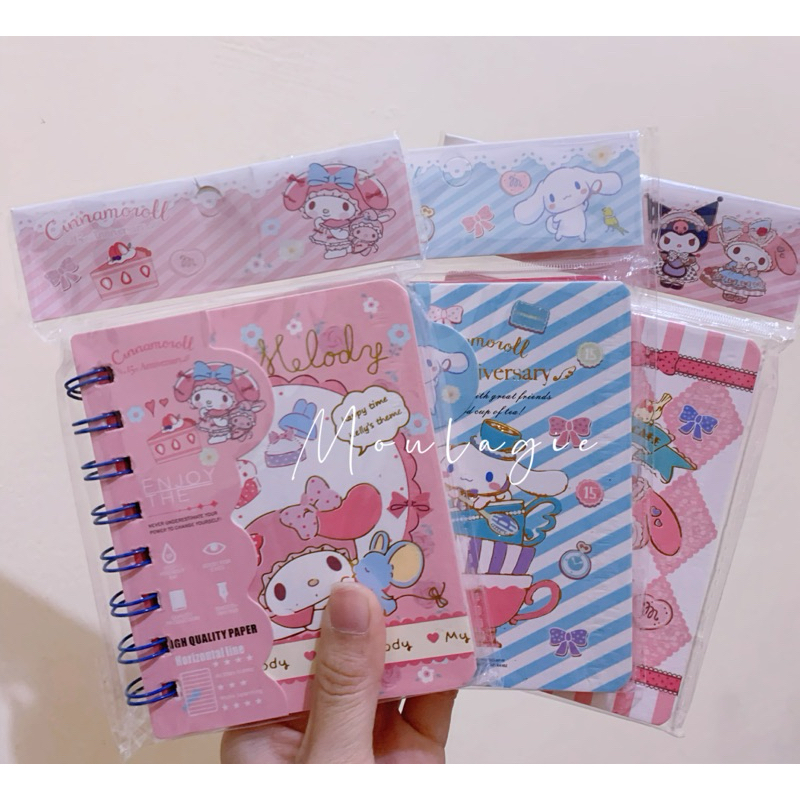 

Notebook spiral sanrio 50 lembar / Agenda buku spiral lucu / Notebook karakter