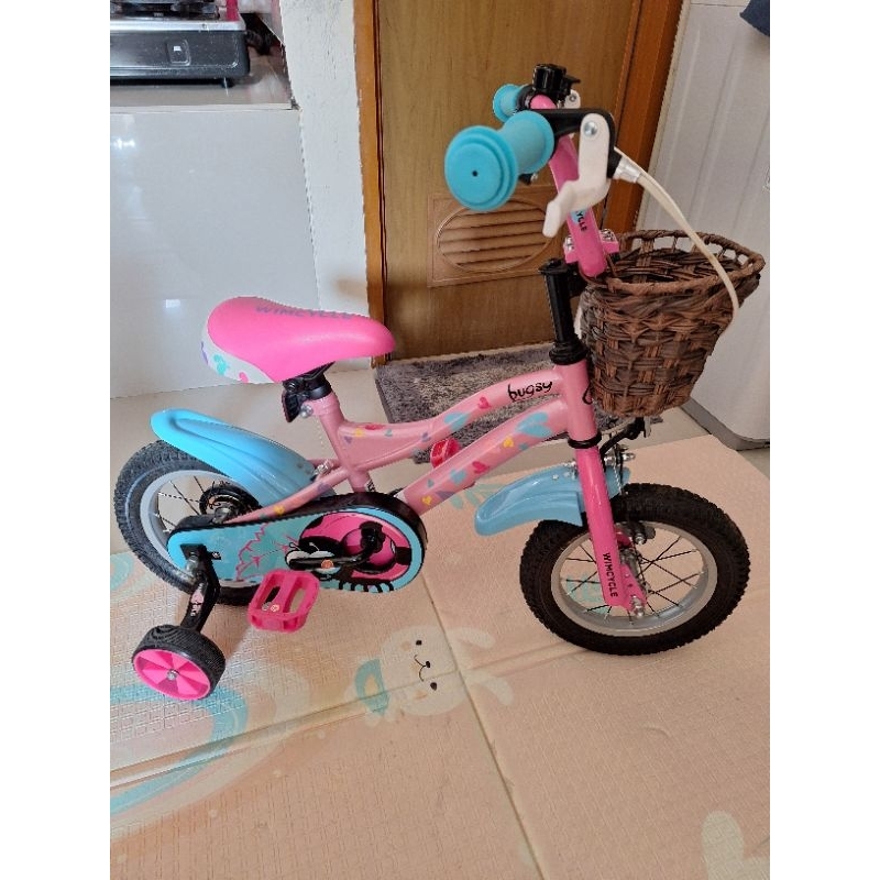 preloved sepeda anak perempuan merk wimcycle bugsy ukuran 12 inch