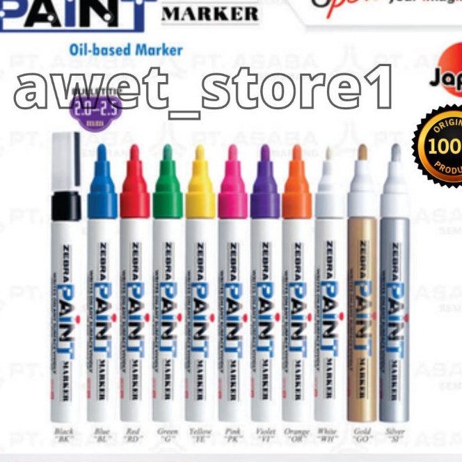 

KP8 Spidol Warna Spidol Ban Paint Maker Zebra