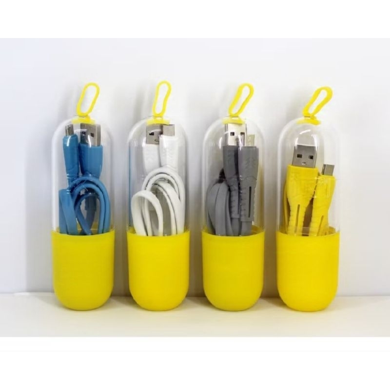 KABEL CABLE data HK TYPE C DAN MICRO charge 2,4 A kapsul