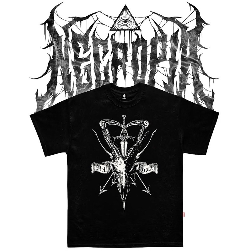SNICKERS APPAREL / NECROPIA / TSHIRT / BAJU KAOS PENDEK HITAM / Ts.hellgoat