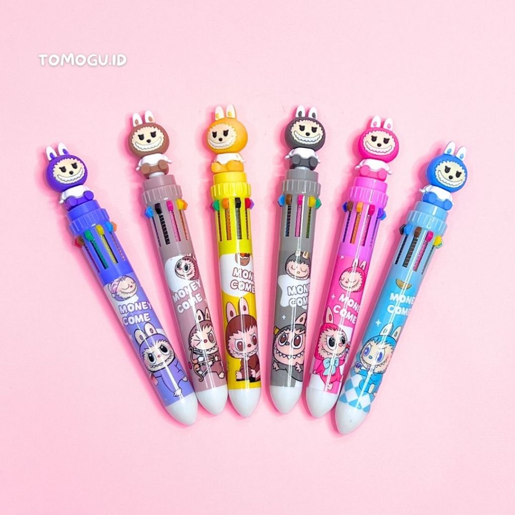 

Pena 10 Warna Labubu PC-1544 Pen Bolpen Pulpen Gelpen Karakter Tinta Warna Warni viral
