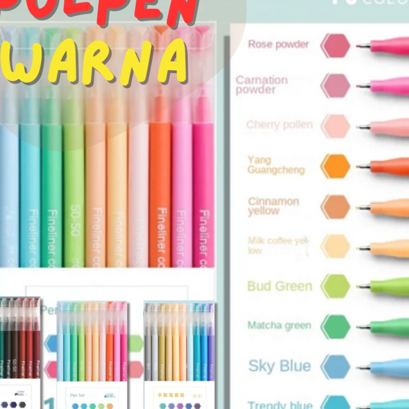 

Bonus Pulpen Warna Set 1 Pulpen 5mm Pena Pulpen Gel Warna Warni Aesthetic Pastel Retro Color Alat Tulis Finer Kiyowo