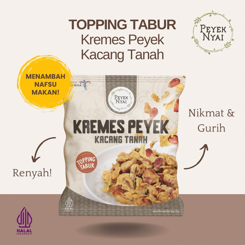 

PEYEK NYAI - TOPPING TABUR Kremes Rempeyek Kacang Tanah (POUCH)