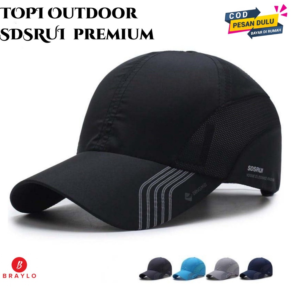 Promo Khusus Topi Sport Outdoors running trail run QuickDry SDSRUI  Baseball Pria Wanita