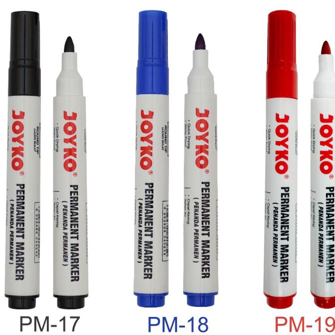 

Terlaris Spidol Permanent Joyko PM 1pak