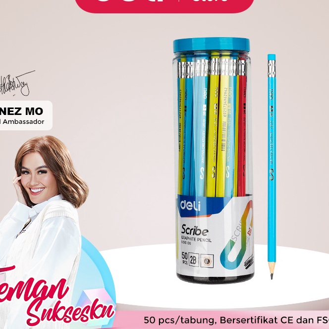 

Wah Deli Pensil 2B dengan penghapus 5 pcstabung sudah di raut EU516