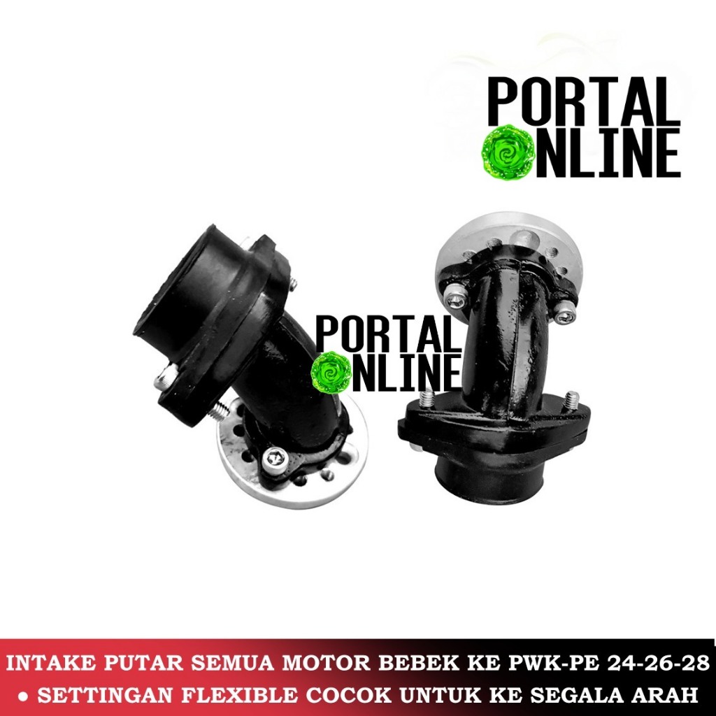 [ BISA COD GRATIS ONGKIR ] INTAKE MANIFOLD INTEK MIRING UNTUK MOTOR BEBEK SMASH SUPRA GRAND REVO SUP
