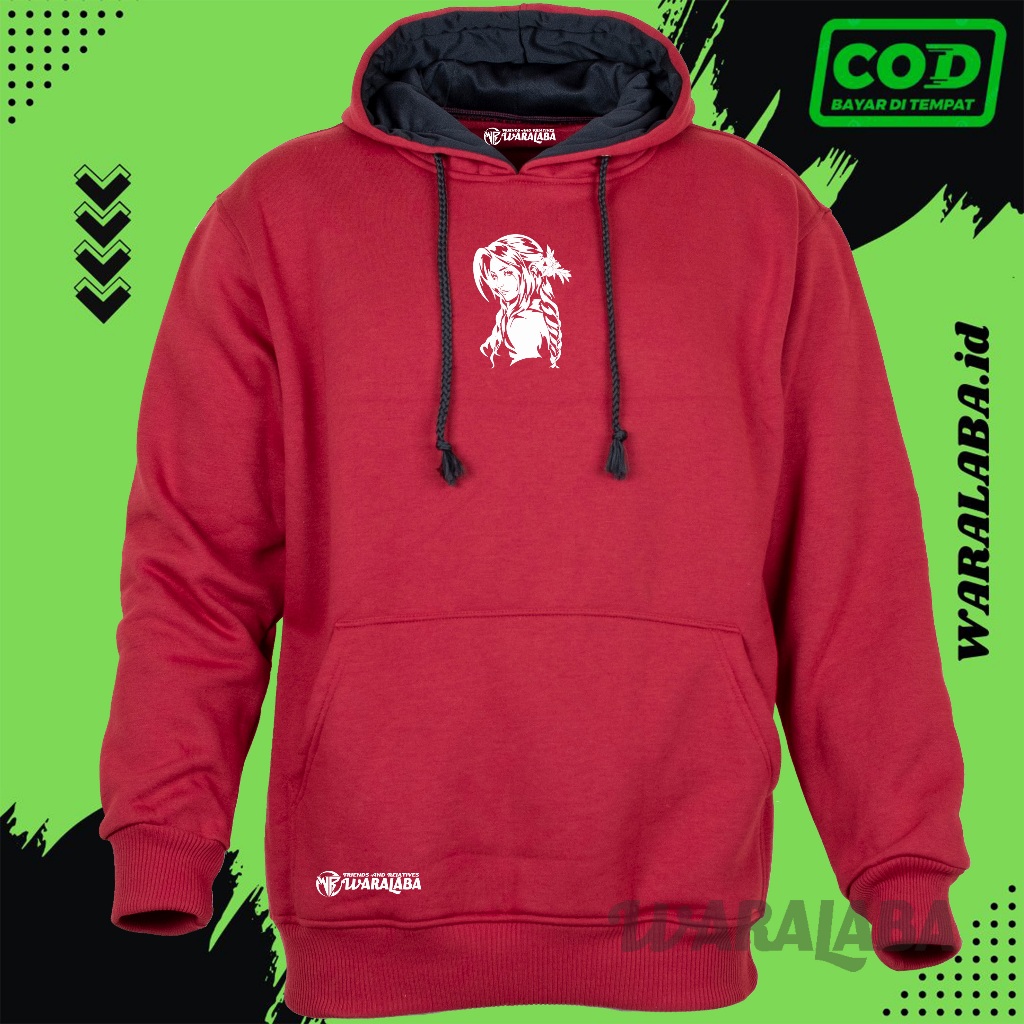 Jaket hoodie Sweter Pria Wanita Trend Terkini Sweter Hoodiie Aesthetic Cewek Cowok Warna Maroon Sabl