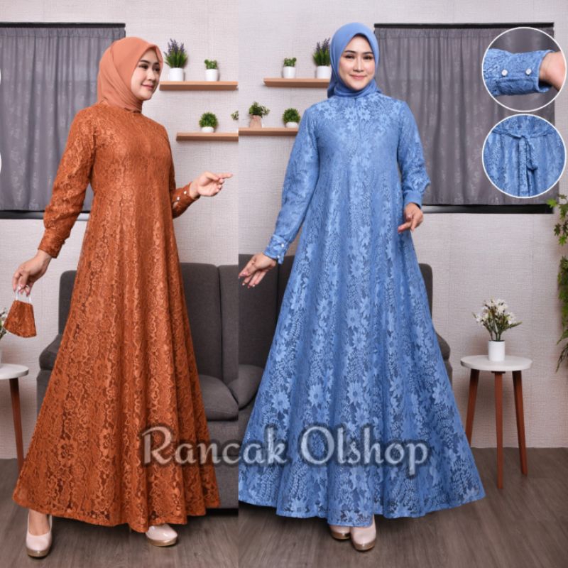 Gamis Burkat Pesta Mewah Elegan Jumbo Dan Standar