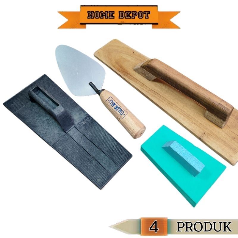 isi 4 roskam kayu ' sendok oval ' roskam lapis spond ' gosokan acian spond gagang