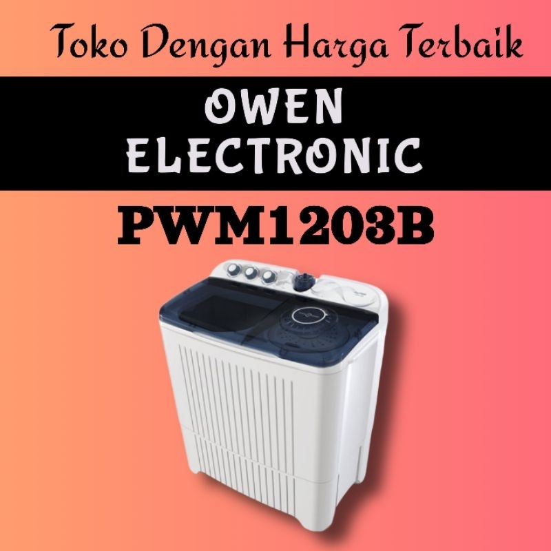 POLYTRON MESIN CUCI 12 Kg 2 TABUNG SEMI AUTO WASHER PWM1203B