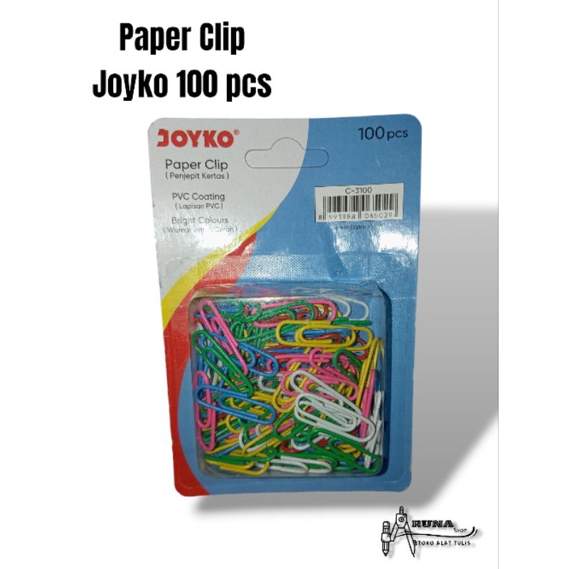

PAPER CLIP/KLIP WARNA JOYKO ISI 100 PCS GROSIR MURAH