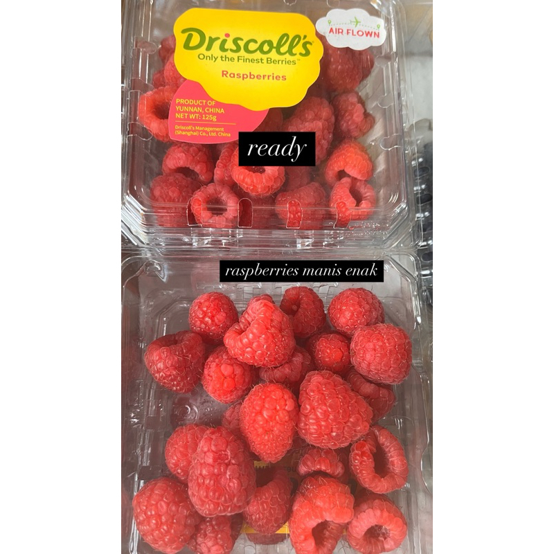 

Raspberrries Fresh bukan Frozen per pack 125 gram