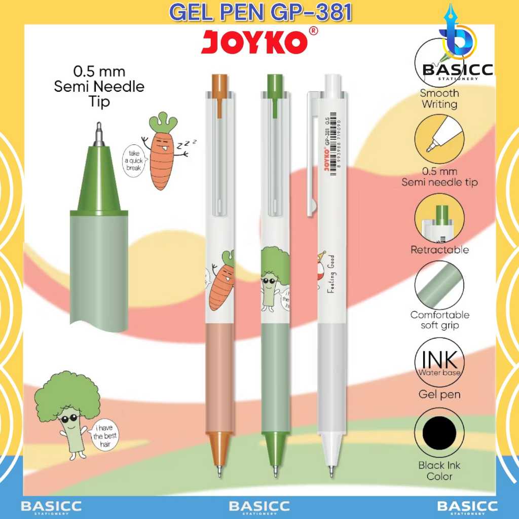 

Joyko Gel Pen Pulpen Pena Feeling Good 0.5 mm GP-381 | @1 Pen