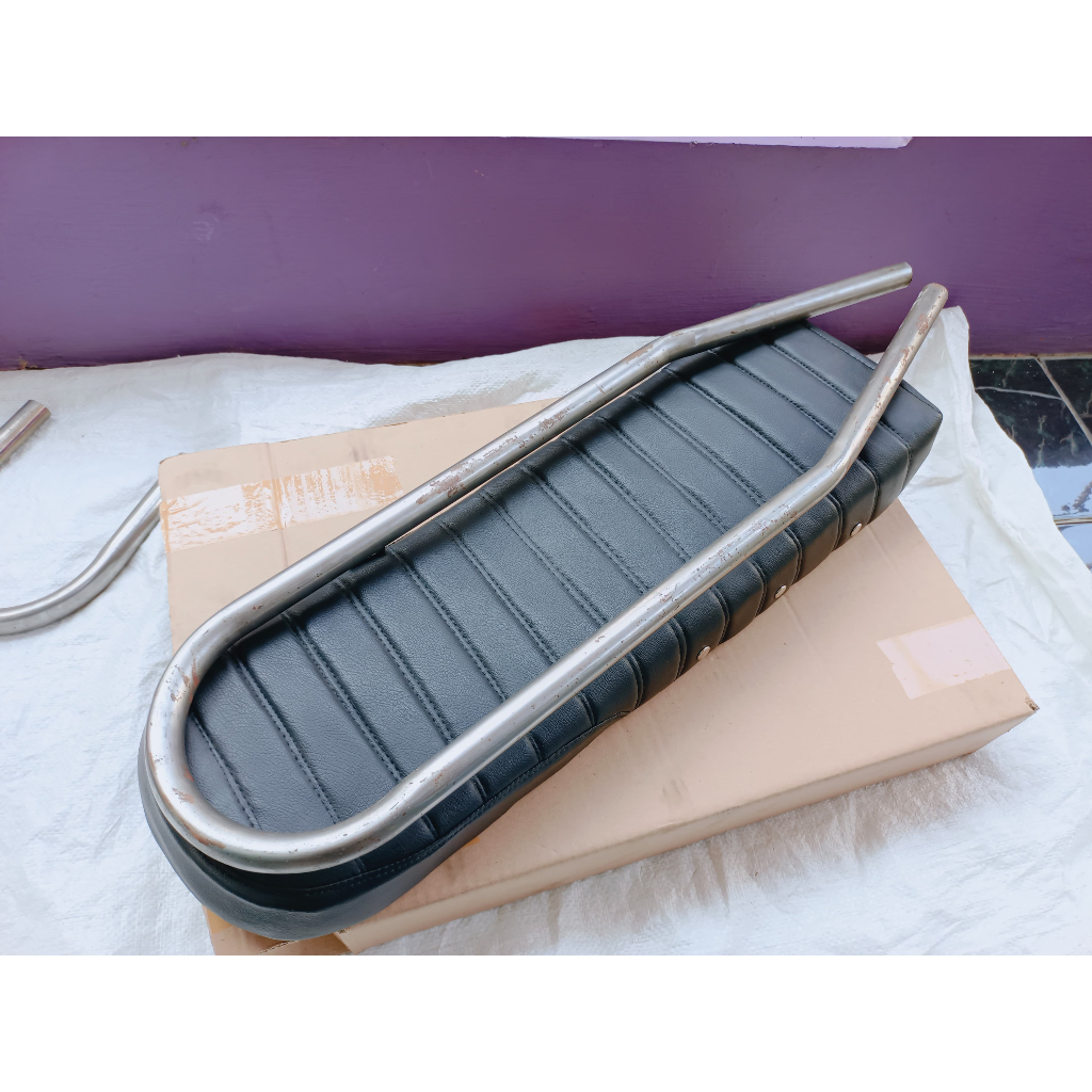 Jok Lurus Motor Custom Begel Panjang 60cm Scrambler Tracker Japstyle Megapro tiger CB GL