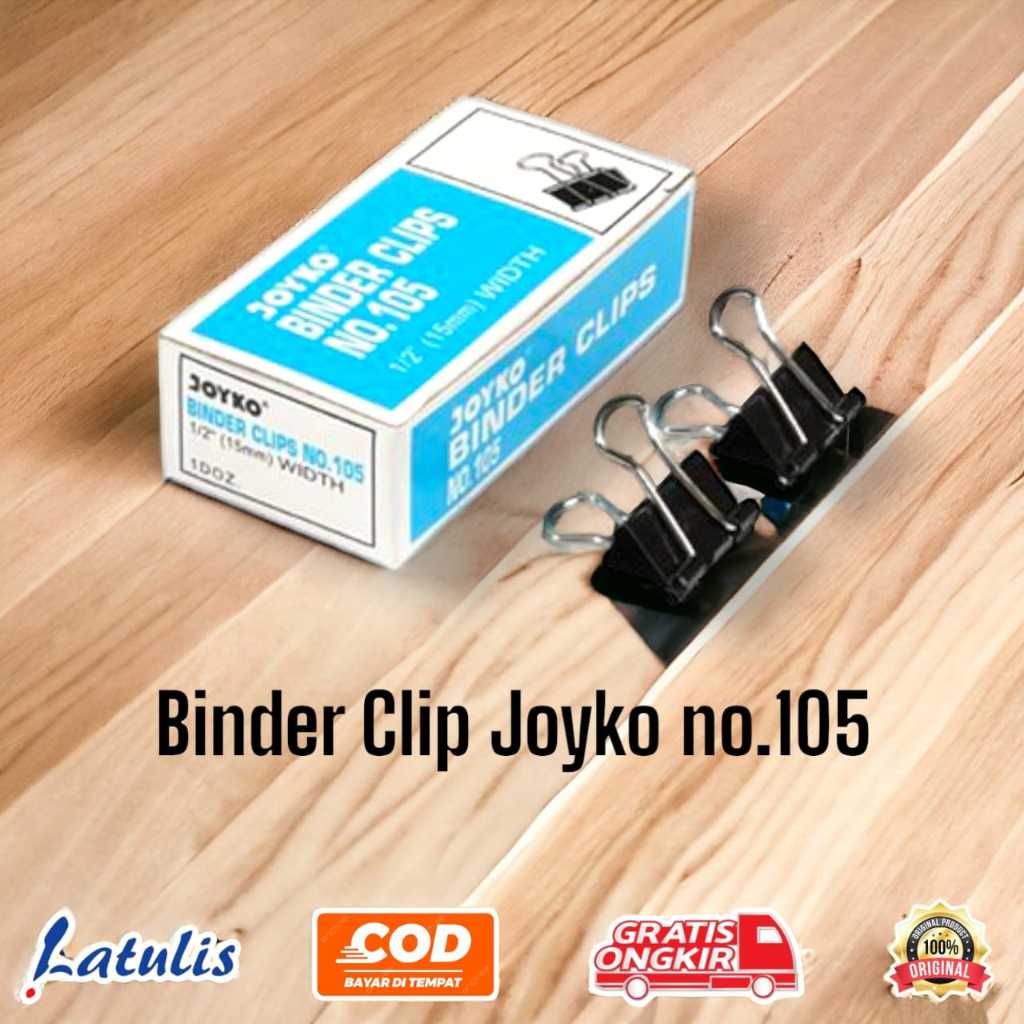 

BINDER CLIP JOYKO / KLIP PENJEPIT KERTAS JOYKO NO.105 / NO.107 / NO.111 / NO.155 / NO.200 / NO.260