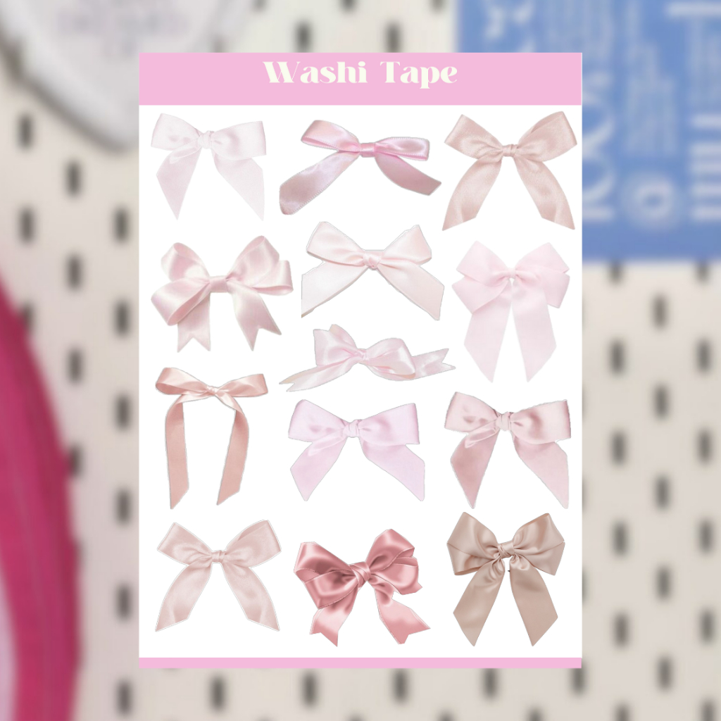 

COQUETTE BOW DECO STICKER SHEET / CUTE KAWAII DECO STICKER VINTAGE RETRO AESTHETIC FOR JOURNALING