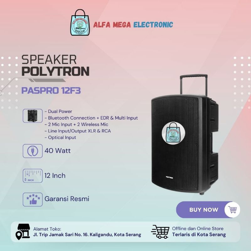 Speaker Polytron 12 Inch PASPRO 12F3