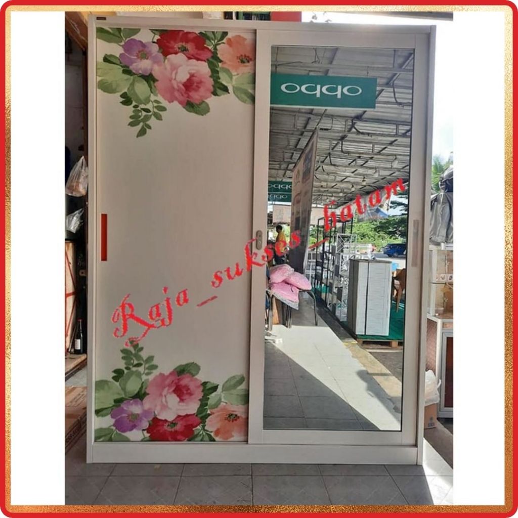LEMARI PAKAIAN SLIDING BESI 150 CM BATAM