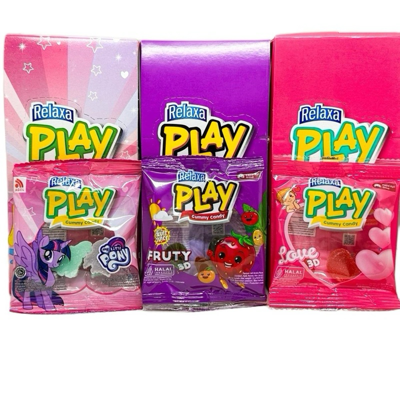 

Permen Relaxa Play Gummy Candy 1 pack isi 12pcs (Little Pony, Fruity 3D, Love 3D) Jelly