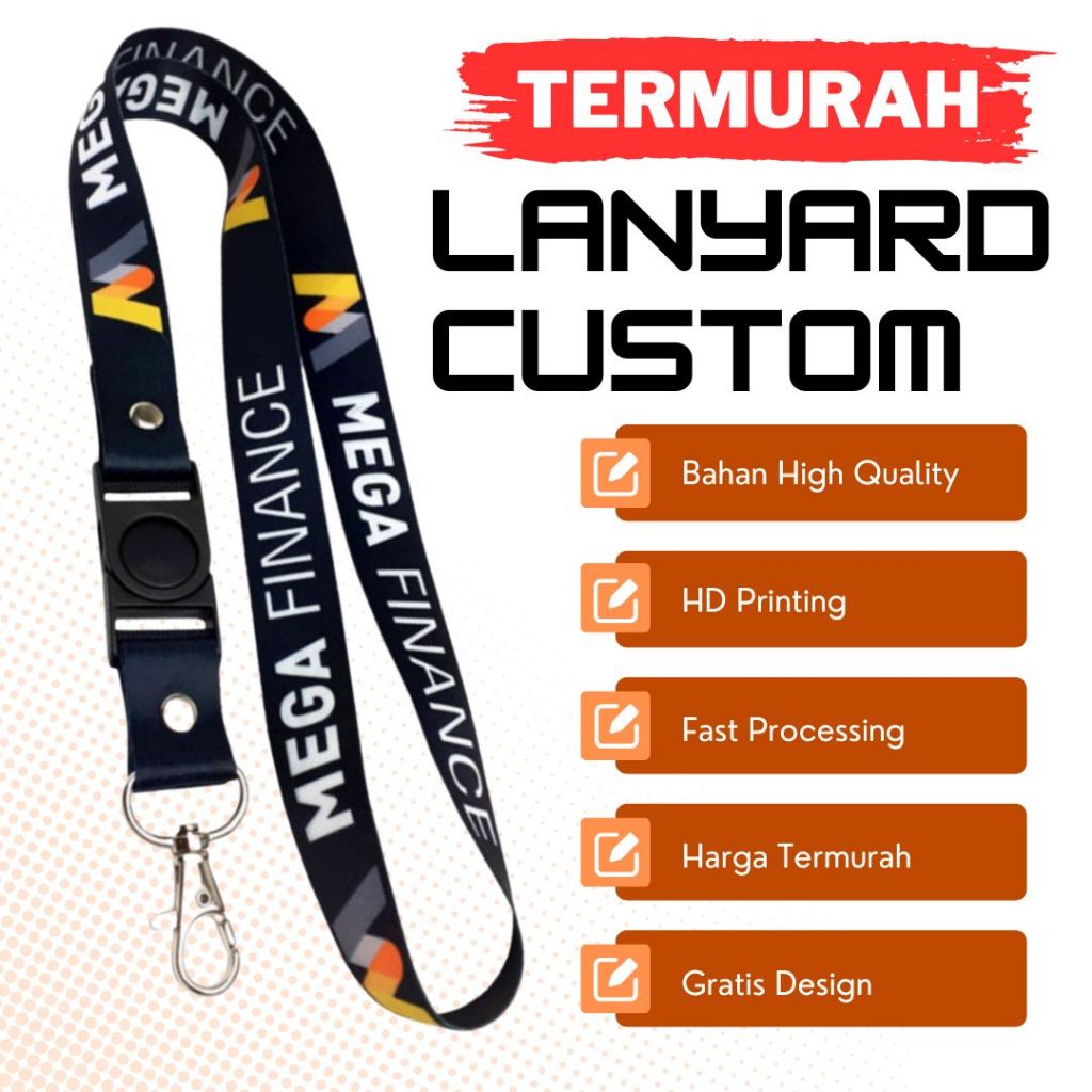

Lanyard Custom Design / Tali ID Card Custom / Print Tali Lanyard