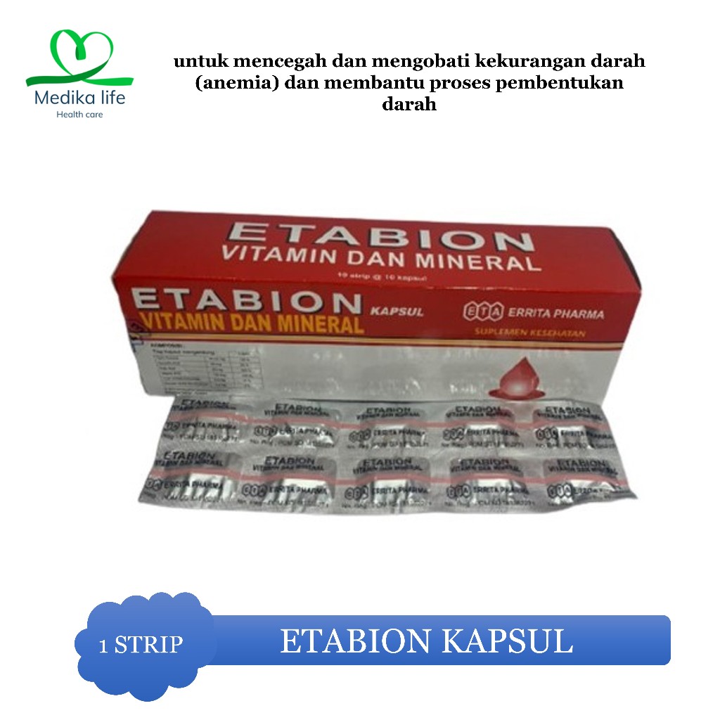 ETABION Penambah darah 10 Kapsul - Suplemen Penambah Darah