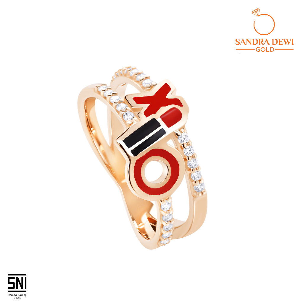 Cincin Sandra Dewi Gold Betty Boop Kiss Collections RI210770