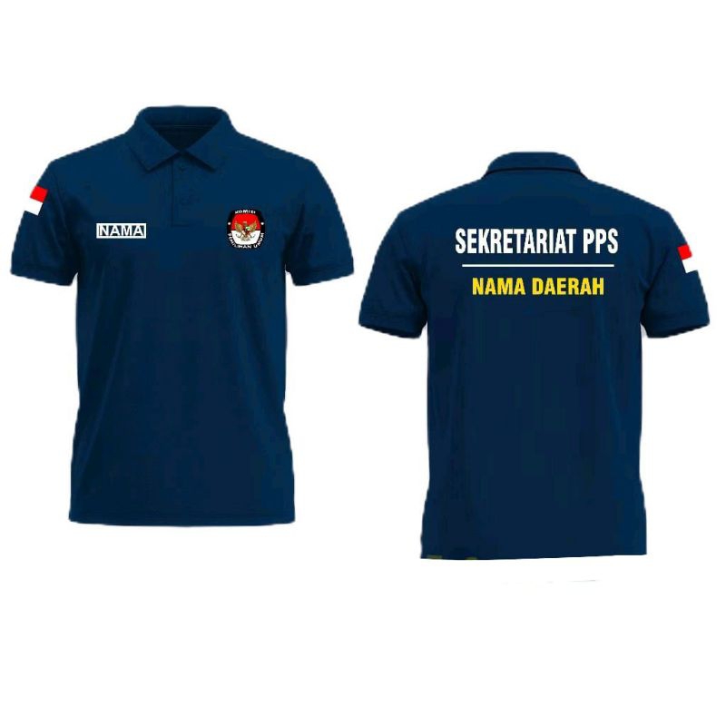 KAOS POLO BERKERAH LENGAN PENDEK SEKRETARIAT PPS BISA REQUEST NAMA DAERAH // KAOS POLO BERKERAH SEKR