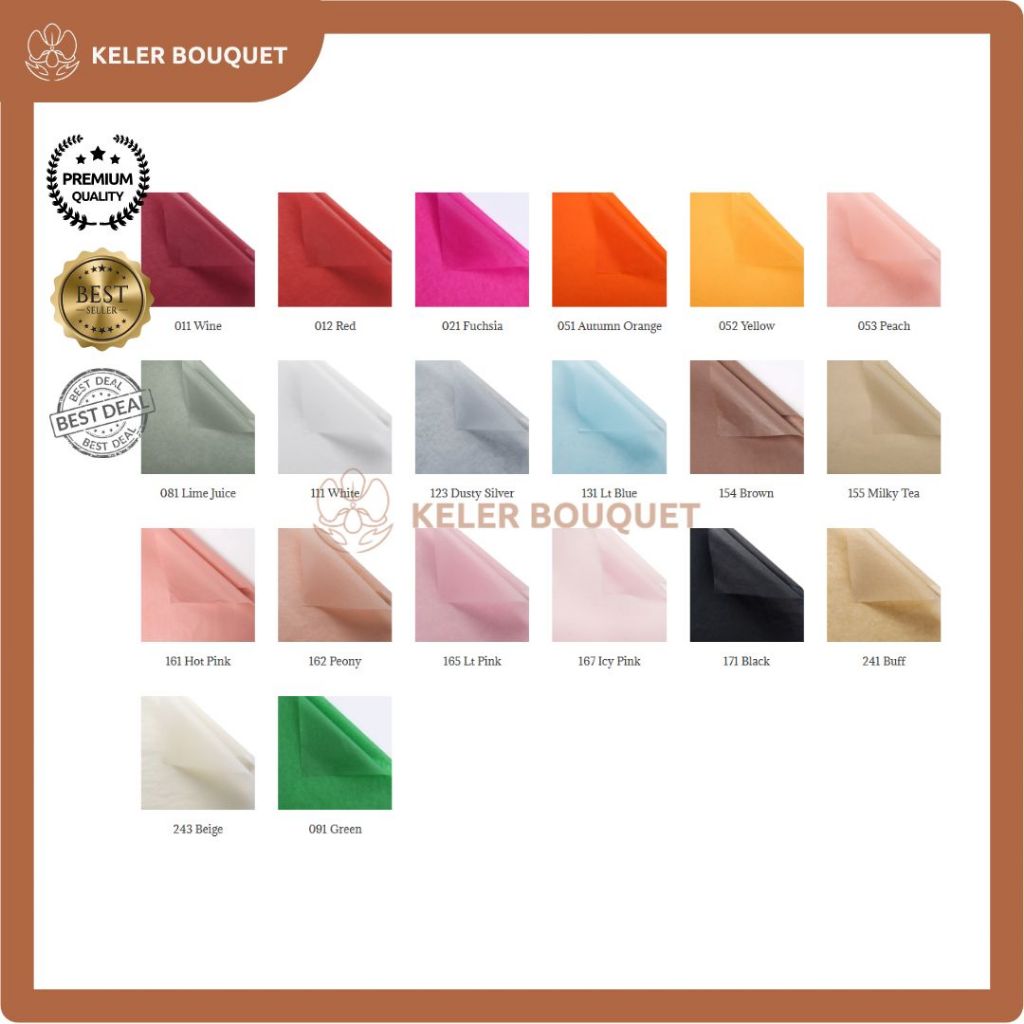 

(Isi 40 Lembar) Tissue Paper Tisu Kertas Buket Bunga Flower Bouquet Hitam Putih & Pink