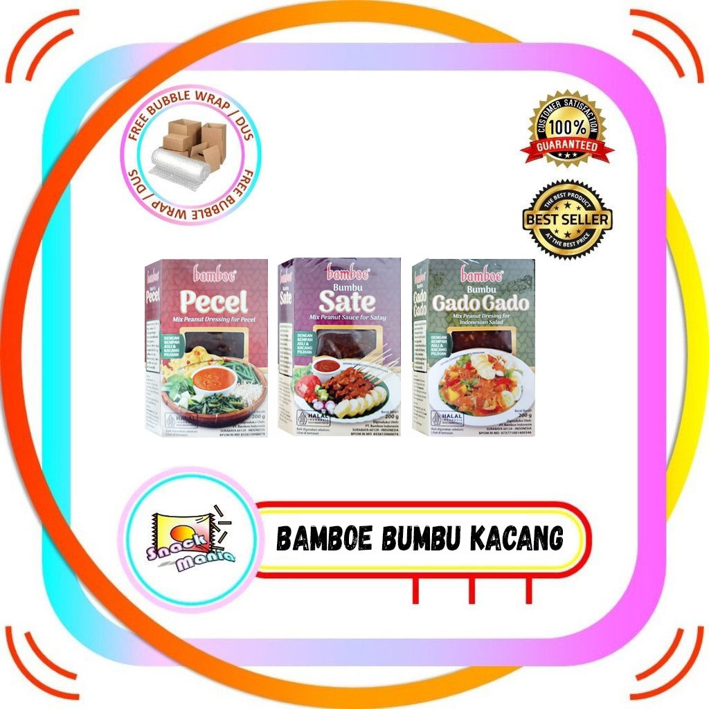 

Bamboe Bumbu Kacang Pecel | Sate | Gado - Gado 200 gr Mix Peanut Sauce