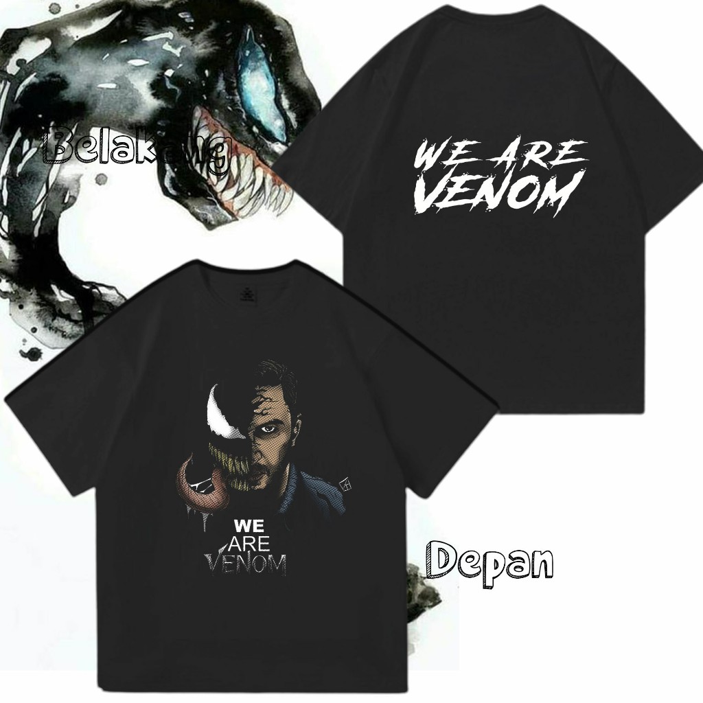 KC-191 King's T-shirt WE ARE VENOM Premium Quality Cotton Combed Pria Wanita Sablon DTF