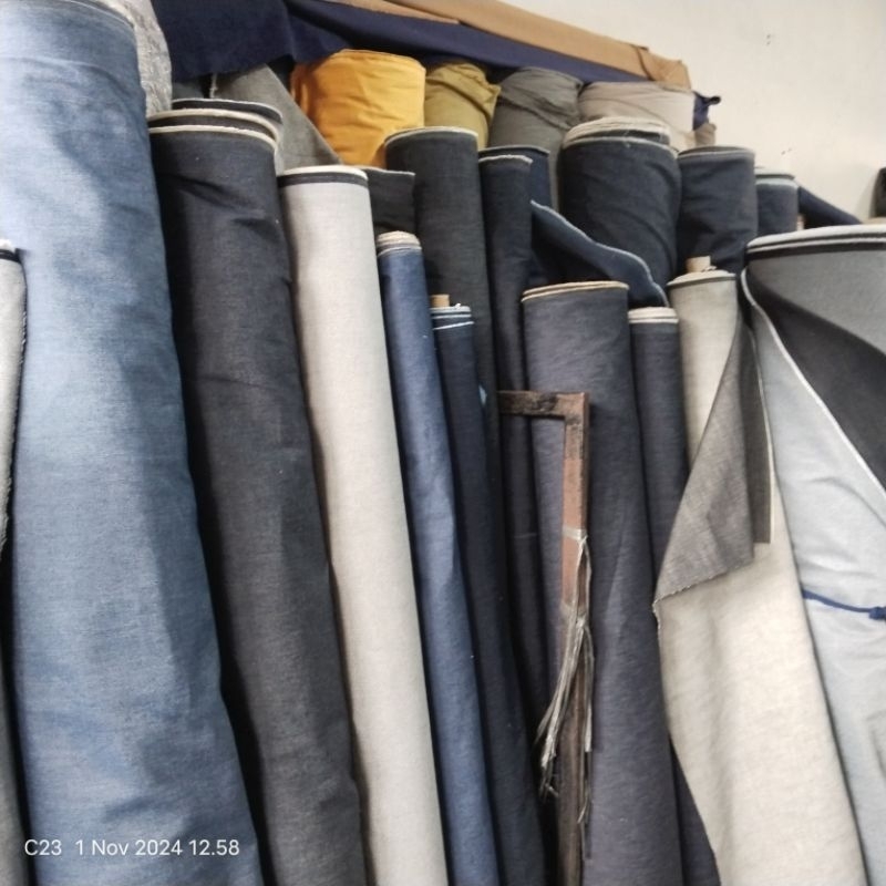 HARGA/1 CELANA /125 CM | BAHAN DENIM 14oz | KAIN LEVIS NON STRETCH | KAIN JEANS METERAN TEBAL