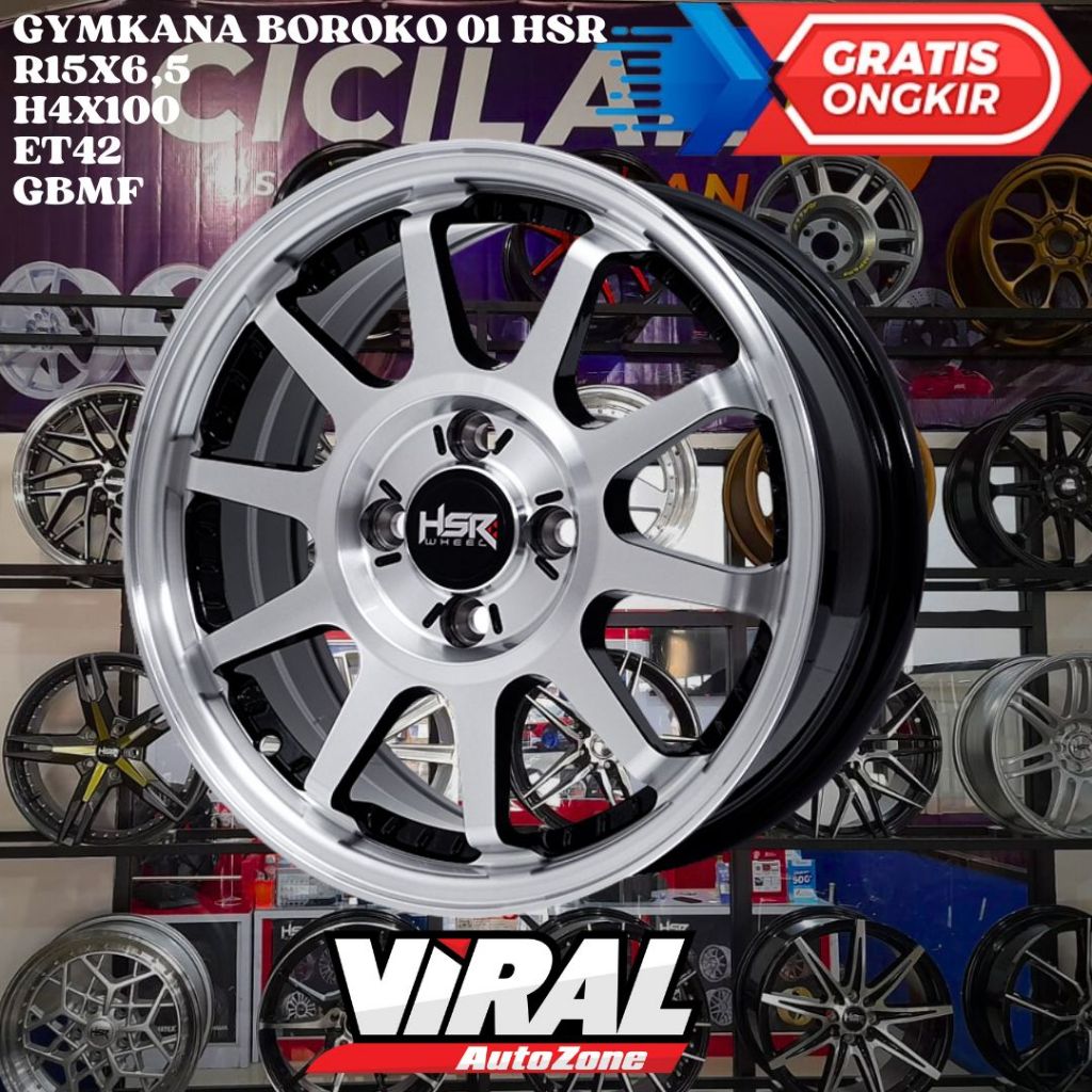 Velg Mobil AGYA , MIRAGE , PICANTO , FIESTA , HSR GYMKANA RING 15 R15