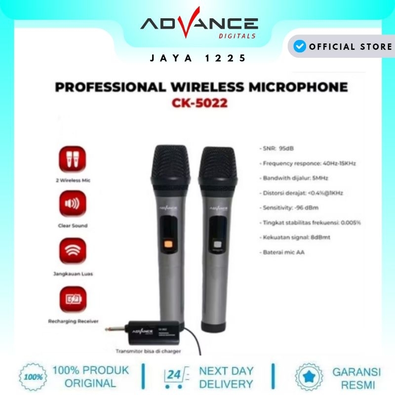 Mikrofon Wireless Advance Mic Double Wireless CK5022