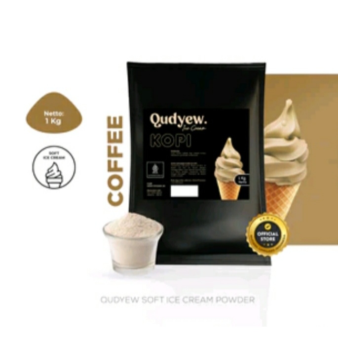 

Soft Ice Cream Qudyew Powder Coffee / Milk Tea / Mango halal MUI murah grosir PREMIUM
