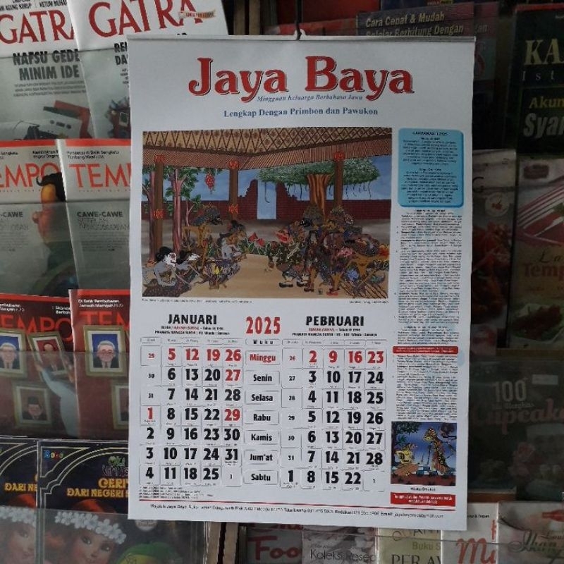 

Kalender Jaya Baya tahun 2025