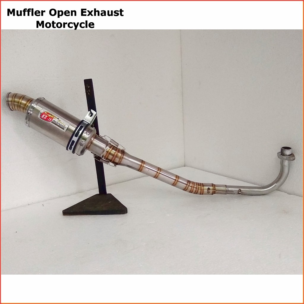 Knalpot Racing Silencer CLD Oval Leher Kolong UB / Full Set knalpot Motor bebek 4 Tak