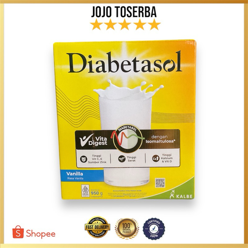 

Diabetasol 950 g - Susu Nutrisi Khusus Diabetes - Vanila coklat