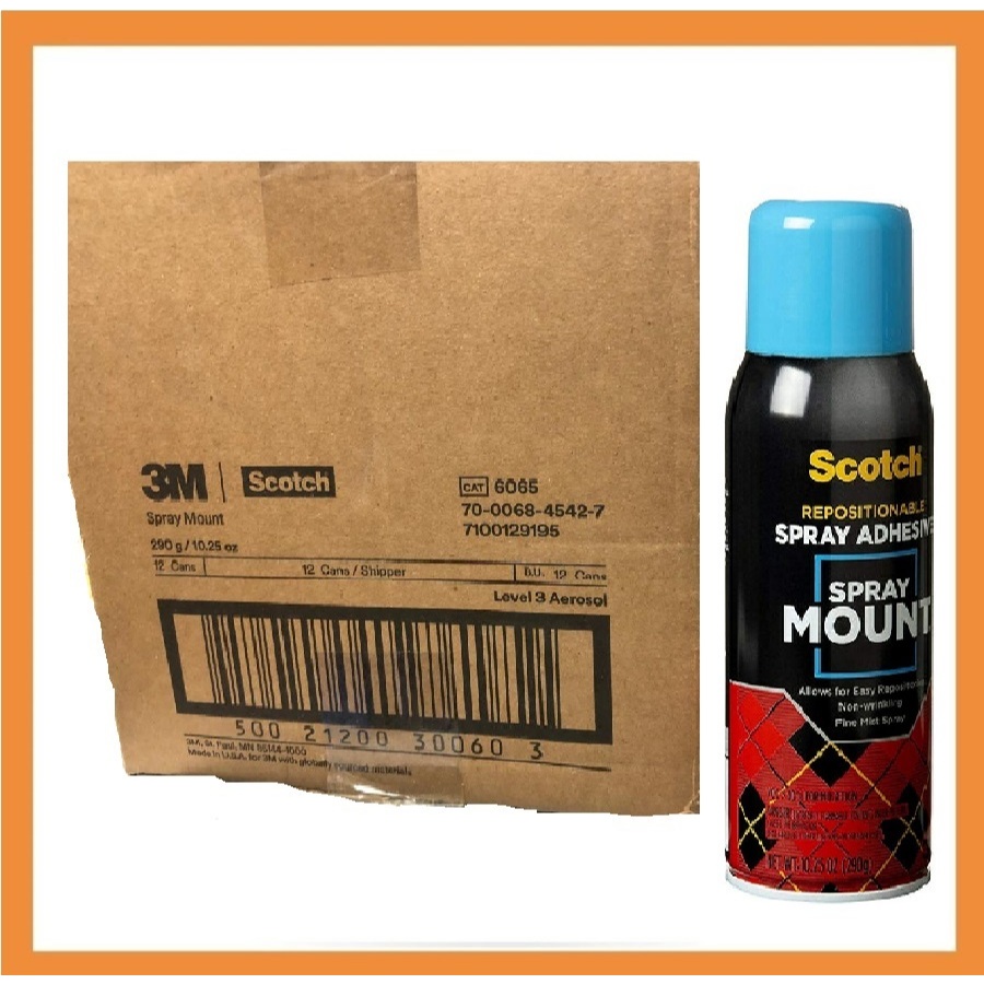 

KARTONAN Spray Mount 3M Dus 3M spraymount isi 12pcs