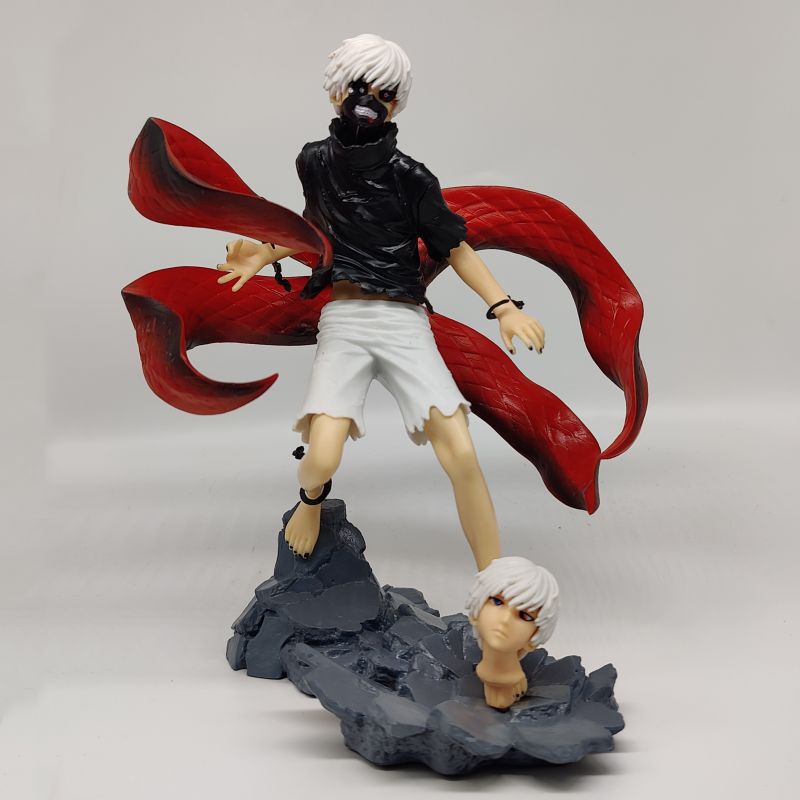 Action Figure Tokyo Ken Kaneki Ghoul Kirishima Two Heads Statue Tinggi 21CM